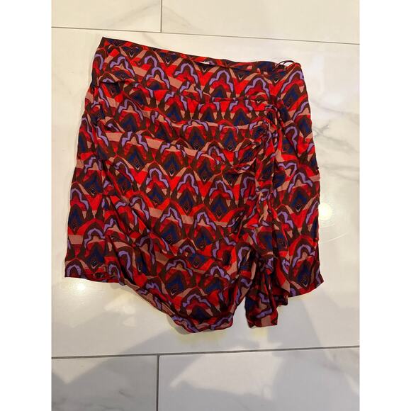 Anthropologie Dolan Left Coast Collection Ruched Ruffle Mini Skirt Sz M - Picture 2 of 8